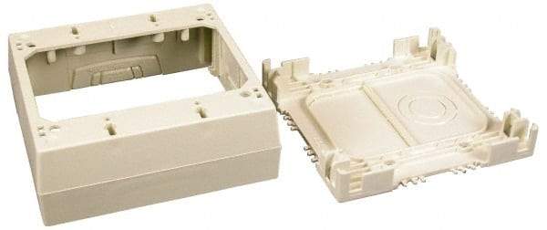 Wiremold - 4-3/4 Inch Long x 4-7/8 Inch Wide x 2-3/4 Inch High, Rectangular Raceway Box - Ivory, For Use with Wiremold 2300 Series Raceways - Strong Tooling