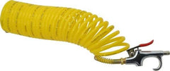 Value Collection - 1/4" ID Thumb Lever Air Gun - 25' Long Nylon Hose, 1/4" Inlet, NPT Thread, 200 Max psi - Strong Tooling