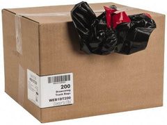 PRO-SOURCE - 1.2 mil Thick, Household/Office Trash Bags - Hexene Resins, Drawstring, 30-1/2" Wide x 34" High, Black - Strong Tooling