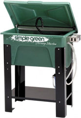 Simple Green - Free Standing Water-Based Parts Washer - 30 Gal Max Operating Capacity, Plastic Tank, 39" High x 35" Long x 24" Wide, 110 Input Volts - Strong Tooling