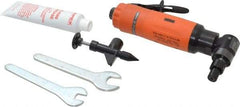 Dotco - 1/4" Collet, Angle Handle, Air Angle Die Grinder - 18,000 RPM, Rear Exhaust, 30 CFM, 0.6 hp, 90 psi, 1/4" Inlet - Strong Tooling