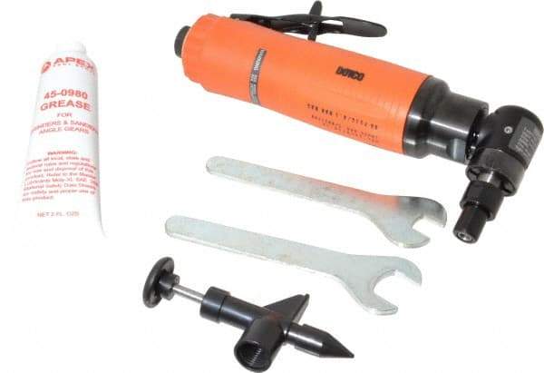 Dotco - 1/4" Collet, Angle Handle, Air Angle Die Grinder - 18,000 RPM, Rear Exhaust, 38 CFM, 0.9 hp, 90 psi, 1/4" Inlet - Strong Tooling