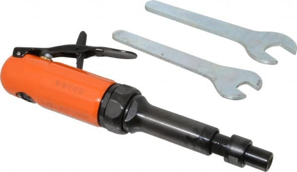 Dotco - 1/4" Collet, Straight Handle, Air Extended Length Die Grinder - 28,000 RPM, Front Exhaust, 16 CFM, 0.3 hp - Strong Tooling