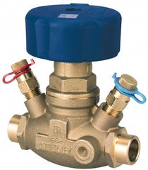 NIBCO - 3/4" Pipe, Threaded End Connections, Straight Calibrated Balance Valve - 100mm Long, 97mm High, 240 Max psi, Brass Body - Strong Tooling