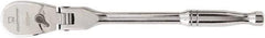 GearWrench - 1/4" Drive Pear Head Ratchet - Full Polish Chrome Finish, 6" OAL, 60 Gear Teeth, Full Polished Handle, Flex Head - Strong Tooling