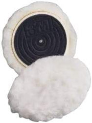 3M - 3" Diam Wool Bonnet Pad - 15/16" Pile, Hook & Loop Attachment - Strong Tooling