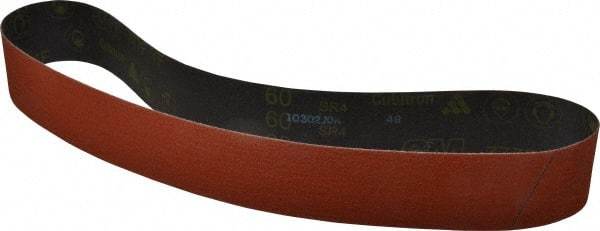 3M - 2-1/2" Wide x 48" OAL, 60 Grit, Ceramic Abrasive Belt - Ceramic, Medium, Coated, YF Weighted Cloth Backing, Wet/Dry, Series 777F - Strong Tooling