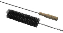 Schaefer Brush - 2-1/8" Diam, 7" Bristle Length, Boiler & Furnace Fiber Brush - Standard Wood Handle, 48" OAL - Strong Tooling