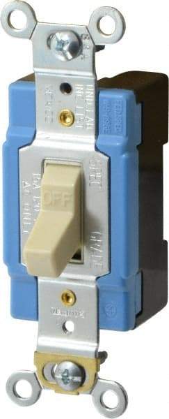 Cooper Wiring Devices - 1 Pole, 120 to 277 VAC, 15 Amp, Industrial Grade, Toggle, Wall and Dimmer Light Switch - 1.31 Inch Wide x 3.28 Inch High - Strong Tooling