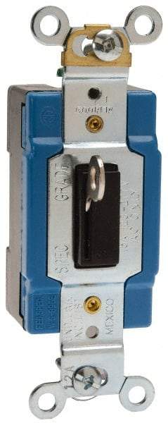 Cooper Wiring Devices - 1 Pole, 120 to 277 VAC, 15 Amp, Industrial Grade, Toggle, Wall and Dimmer Light Switch - 1.31 Inch Wide x 3.28 Inch High - Strong Tooling