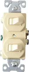 Cooper Wiring Devices - 1 Pole, 120/277 VAC, 15 Amp, Flush Mounted, Duplex Switch - NonNEMA Configuration, 2 Switch, Back Side Wiring, cULus Listed, NOM 426, RoHS Compliant Standard - Strong Tooling