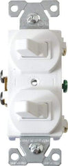 Cooper Wiring Devices - 1 Pole, 120/277 VAC, 15 Amp, Flush Mounted, Duplex Switch - NonNEMA Configuration, 2 Switch, Back Side Wiring, cULus Listed, NOM 426, RoHS Compliant Standard - Strong Tooling