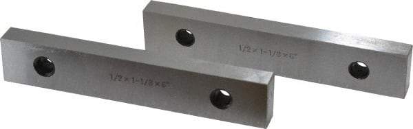 SPI - 6" Long x 1-1/8" High x 1/2" Thick, Steel Parallel - 0.0003" & 0.002" Parallelism, Sold as Matched Pair - Strong Tooling