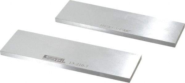 SPI - 6" Long x 1-3/4" High x 1/4" Thick, Steel Parallel - 0.0003" & 0.002" Parallelism, Sold as Matched Pair - Strong Tooling