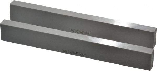 SPI - 6" Long x 3/4" High x 3/8" Thick, Steel Parallel - 0.0003" & 0.002" Parallelism, Sold as Matched Pair - Strong Tooling