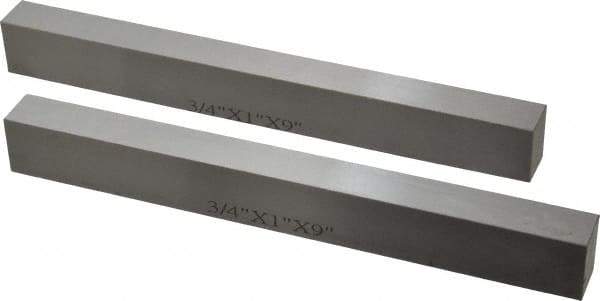 SPI - 9" Long x 1" High x 3/4" Thick, Steel Parallel - 0.0003" & 0.002" Parallelism, Sold as Matched Pair - Strong Tooling