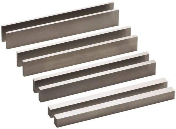 SPI - 8 Piece, 6 Inch Long Steel Parallel Set - 1/2 to 1 Inch High, 1/8 to 3/8 Inch Thick, 52-58 RC Hardness, Sold as 4 Pair - Strong Tooling