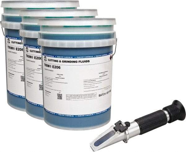 Value Collection - Trim E206, 5 Gal Pail Cutting & Grinding Fluid - Water Soluble, For Gear Hobbing, Heavy-Duty Broaching, High Speed Turning - Strong Tooling