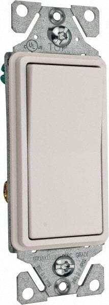 Cooper Wiring Devices - 3 Pole, 120 to 277 VAC, 15 Amp, Commercial Grade, Rocker, Wall and Dimmer Light Switch - 1.44 Inch Wide x 4.19 Inch High, Fluorescent - Strong Tooling