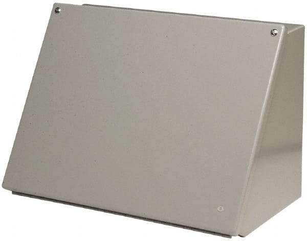 Cooper B-Line - Steel Standard Enclosure Hinge Sloped Cover - NEMA 12, 13, 12" Wide x 12" High x 9-5/32" Deep, Dirt-tight & Dust-tight - Strong Tooling