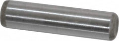 Made in USA - 1/4" Diam x 1" Pin Length Grade 8 Alloy Steel Standard Dowel Pin - Bright Finish, C 47-58 & C 60 (Surface) Hardness, 14,720 Lb (Double Shear), 7,360 Lb (Single Shear) Breaking Strength, 1 Beveled & 1 Rounded End - Strong Tooling