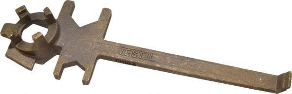 Vestil - 12" Long Bronze Drum Plug Wrench - For Use with All Types of Industrial Drum Plugs and Bungs in Metal or Plastic - Strong Tooling