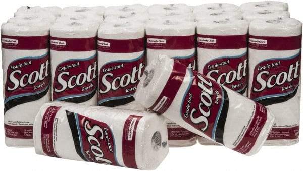 Scott - Perforated Roll of 1 Ply White Paper Towels - 11" Wide - Strong Tooling