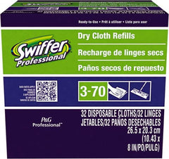 Swiffer - White Mop Refill - 8" Long x 10-5/8" Wide Head, Microfiber Head - Strong Tooling