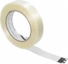 3M - 1" x 60 Yd Clear Rubber Adhesive Packaging Tape - Polypropylene Film Backing, 4 mil Thick, 100 Lb Tensile Strength, Series 8934 - Strong Tooling