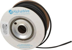 Alpha Wire - 11.13mm ID, Black PET Expandable Cable Sleeve - 100' Coil Length, -103 to 257°F - Strong Tooling