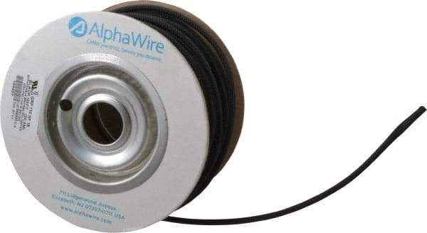 Alpha Wire - 6.35mm ID, Black PET Expandable Cable Sleeve - 100' Coil Length, -103 to 257°F - Strong Tooling