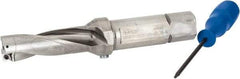 Iscar - 2.63" Max Drill Depth, 3xD, 7/8" Diam, Indexable Insert Drill - 2 Inserts, 1" Shank Diam, Straight Shank - Strong Tooling