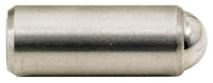 Gibraltar - 0.525" Body Length x 1/4" Body Diam, 3 Lb Init to 7 Lb Final End Force, Stainless Steel Press Fit Ball Plunger - 3/16" Ball Diam, 0.07" Max Ball Reach, +0.0010; +0.0020" Tolerance - Strong Tooling