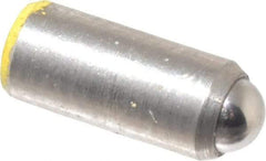 Gibraltar - 0.284" Body Length x 1/8" Body Diam, 2 Lb Init to 5 Lb Final End Force, Stainless Steel Press Fit Ball Plunger - 0.093" Ball Diam, 0.035" Max Ball Reach, +0.0010; +0.0020" Tolerance - Strong Tooling