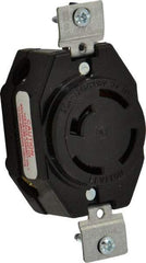 Leviton - 120/208 VAC, 20 Amp, NonNEMA, Ungrounded Receptacle - 4 Poles, 4 Wire, Female End, Black - Strong Tooling