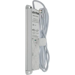 Leviton - 4 Outlets, 125 VAC15 Amps, 15' Cord, Standard Power Outlet Strip - Wall/Surface Mount, 5-20 NEMA Configuration, 1' Strip, UL 60601-1 - Strong Tooling