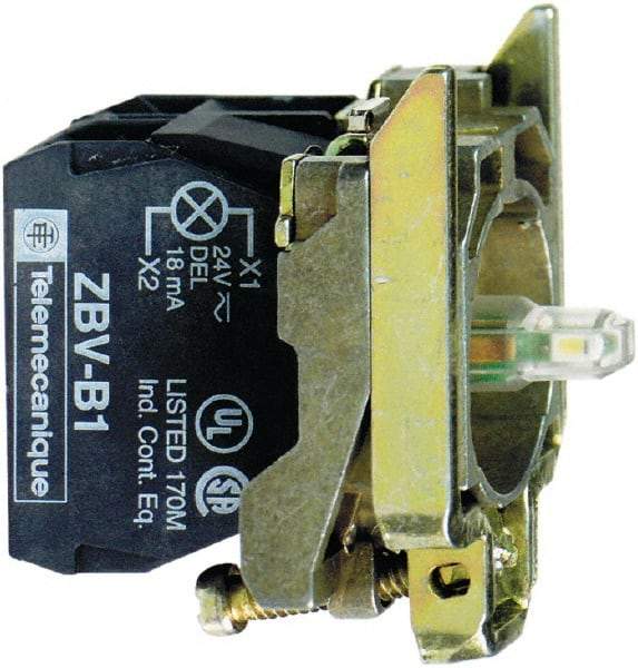 Schneider Electric - 24 V Orange Lens LED Indicating Light - Screw Clamp Connector, Vibration Resistant - Strong Tooling