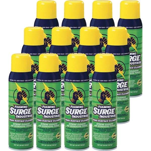 Surge Industrial - 20 oz Aerosol Cleaner/Degreaser - Aerosol, Neutral pH, Unscented - Strong Tooling