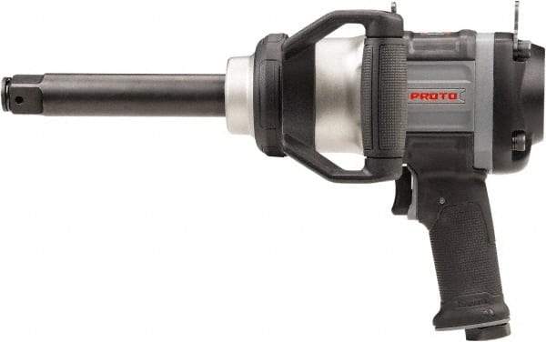 Proto - 1" Drive, 5,000 RPM, 2,500 Ft/Lb Torque Impact Wrench - Pistol Grip Handle, 900 IPM, 12 CFM, 90 psi, 1/2" NPT Inlet - Strong Tooling