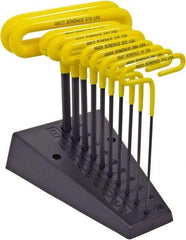 Bondhus - 10 Piece T-Handle Cushion Grip Hex Key Set - Hex Range 3/32 to 3/8", Protanium High Torque Steel - Strong Tooling