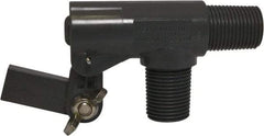 Control Devices - 3/8" Pipe, PVC, Angle Pattern-Double Seat, Mechanical Float Valve - 100 psi, MNPT End Connections - Strong Tooling