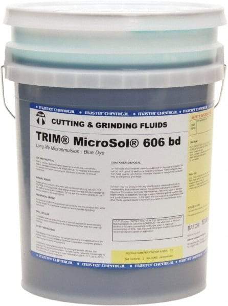 Master Fluid Solutions - Trim MicroSol 606 bd, 5 Gal Pail Cutting & Grinding Fluid - Semisynthetic - Strong Tooling