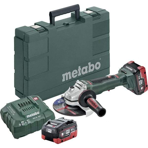 Metabo - 6" Wheel Diam, 9,000 RPM, Cordless Angle & Disc Grinder - 5/8-11 Spindle - Strong Tooling