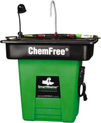 CRC - Free Standing Water-Based Parts Washer - 25 Gal Max Operating Capacity, Plastic Tank, 42" Long x 48" Wide - Strong Tooling