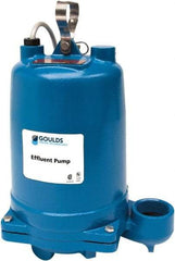 Goulds Pumps - 1 hp, 200 Amp Rating, 200 Volts, Single Speed Continuous Duty Operation, Effluent Pump - 3 Phase, Cast Iron Housing - Strong Tooling