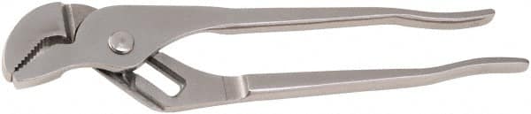 Aven - 9-1/2" OAL, 1-1/4" Max Capacity, 25mm Jaw Length x 1/4" Jaw Width, 4 Position Groove Joint Tongue & Groove Pliers - Serrated Angled Jaws, Angle Head, Stainless Steel Handles - Strong Tooling