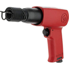 Chicago Pneumatic - 3,000 BPM, 2.6 Inch Long Stroke, Pneumatic Chipping Hammer - 25 CFM Air Consumption, 1/4 NPT Inlet - Strong Tooling