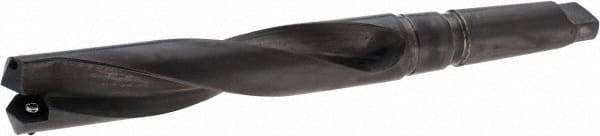 Allied Machine and Engineering - Series 3, 1-13/32 to 1-7/8" Diam, 4MT Taper Shank, Helical Flute Spade Drill - 6-1/2" Max Depth, 8-3/16" Body Length, 12-5/8" OAL, Standard Length, Through Coolant - Strong Tooling