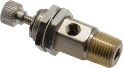 Specialty Mfr - 1/8" M x 10-32 F Mini Needle Valve - 0.1 CV Rate, 150 Max psi, 5-Turn Adjustment - Standard - Strong Tooling