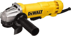 DeWALT - 4-1/2" Wheel Diam, 11,000 RPM, Corded Angle & Disc Grinder - 5/8-11 Spindle, 120 Volts, 11 Amps - Strong Tooling